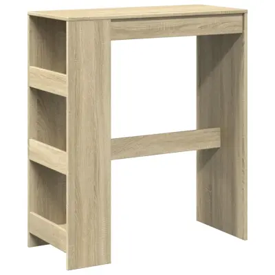 vidaXL Barska miza s policami sonoma hrast 90x40x103,5 cm inž. les