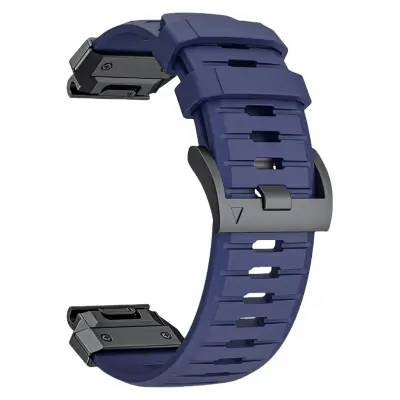 Premium pašček za Garmin Fenix 8: Fluororubber pašček za uro Blue 22 mm
