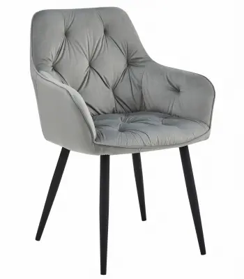 XL zložljiv puf z gumbi - 60x38x38cm žametno siva x 4