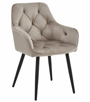 Stol JORK - temno bež žamet / črne noge x 1
