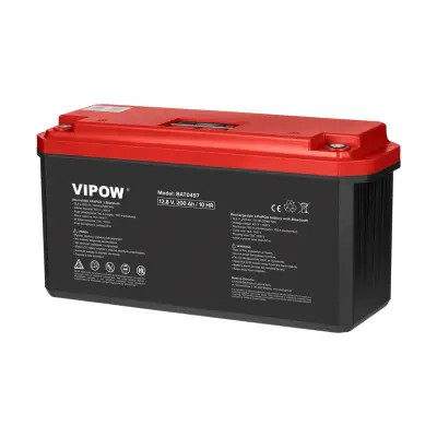 Gel baterija LiFePO4 VIPOW, Bluetooth 200Ah BMS