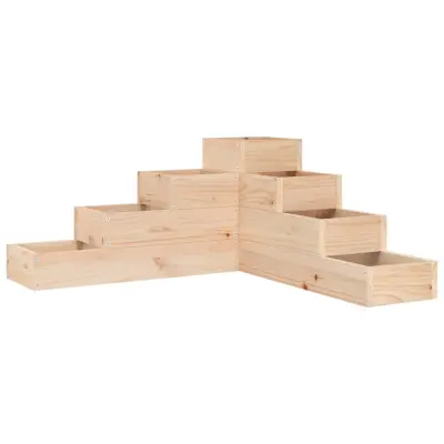 Cvetlični Lonec - Vrtna korita s 4 nadstropji 80,5x79x36 cm trdna borovina