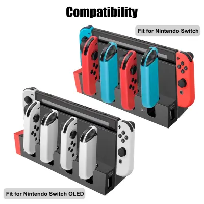 Polnilnik Za Joy-Con Za Nintendo Switch/OLED, Prenosna Hitra Polnilna Postaja