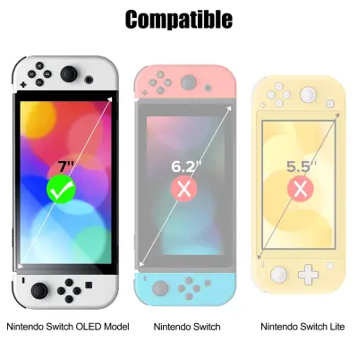 [2 Kosa] Zaščitno Steklo Za Nintendo Switch OLED 2021, Proti Praskam, Brez Mehurčkov