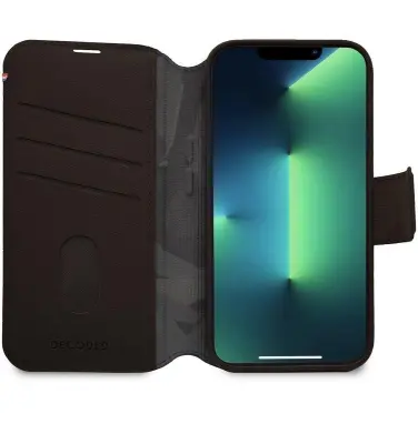 DECODED DETACHABLE WALLET - MAGSAFE KOMPATIBILNA USNJENA ZAŠČITNA TORBICA ZA IPHONE 14 PRO MAX (RJAVA)