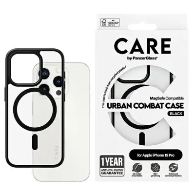 OVITEK CARE BY PANZERGLASS URBAN COMBAT ZA MAGSAFE ZA IPHONE 15 PRO ČRN