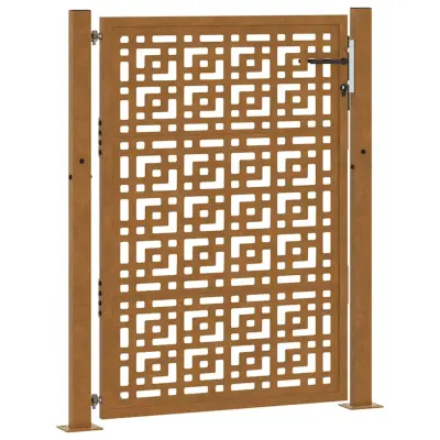 vidaXL Vrtna vrata 105x130 cm preperevanje jeklena križna oblika