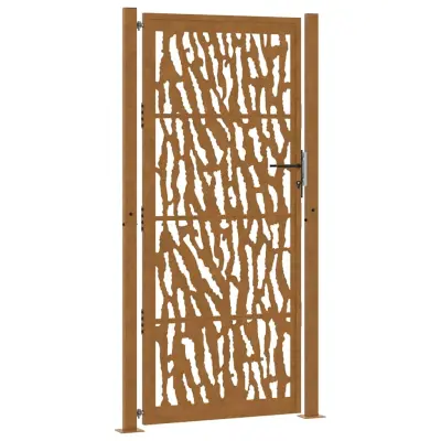 vidaXL Vrtna vrata 105x205 cm preperevanje oblikovanje jeklene sledi