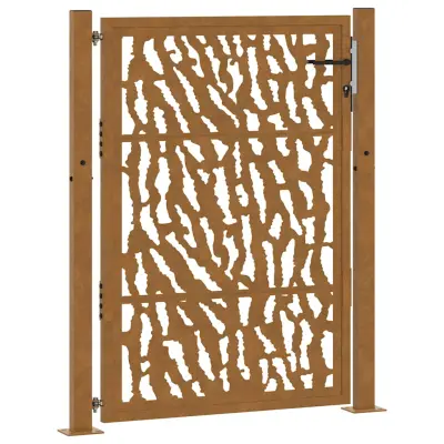 vidaXL Vrtna vrata 105x130 cm preperevanje oblikovanje jeklene sledi