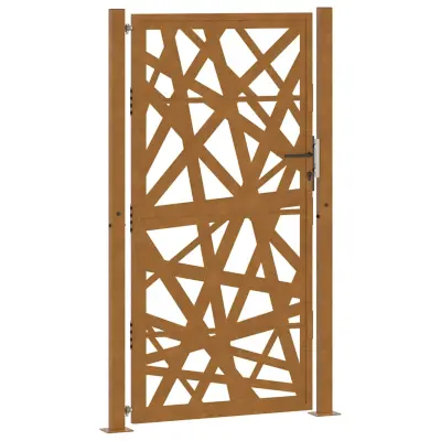 vidaXL Vrtna vrata 105x180 cm Vremensko odporno jeklo Light Design