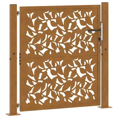 vidaXL Vrtna vrata 105x105 cm Preperevanje dizajn jeklenih listov