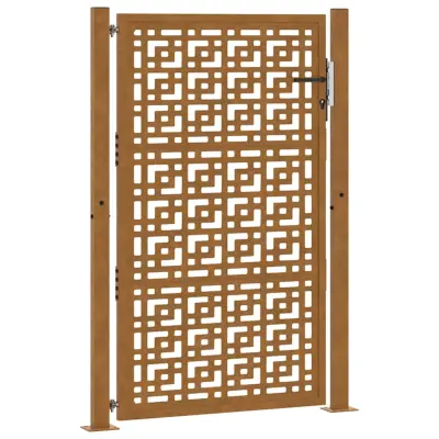 vidaXL Vrtna vrata 105x155 cm preperevanje jeklena križna oblika