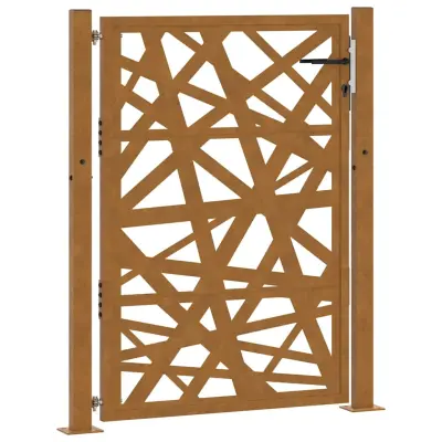 vidaXL Vrtna vrata 105x130 cm Vremensko odporno jeklo Light Design