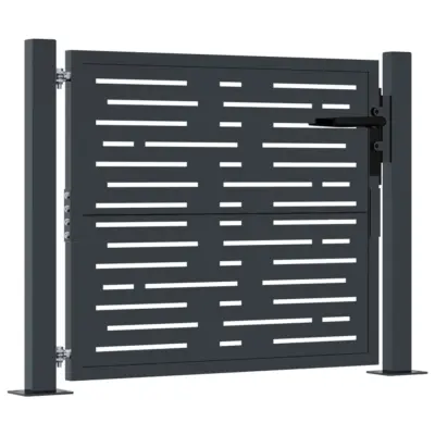 vidaXL Vrtna vrata antracitna 105x80 cm jeklena kvadratna oblika