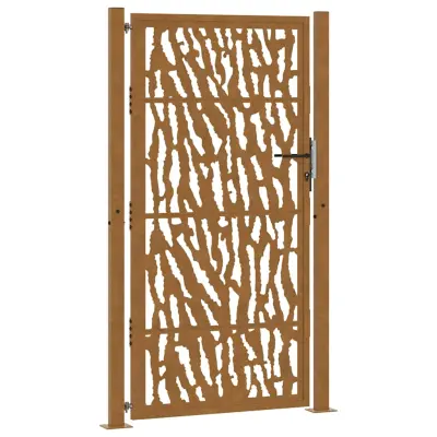 vidaXL Vrtna vrata 105x180 cm preperevanje oblikovanje jeklene sledi