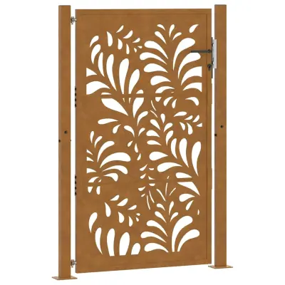 vidaXL Vrtna vrata 105x155cm preperevanje oblikovanje jeklenimi valovi