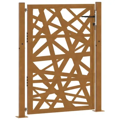 vidaXL Vrtna vrata 105x130 cm Preperevanje dizajn jeklenih listov