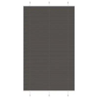 vidaXL Plisirana žaluzija črna 120x200 cm Širina tkanine 119,4 cm