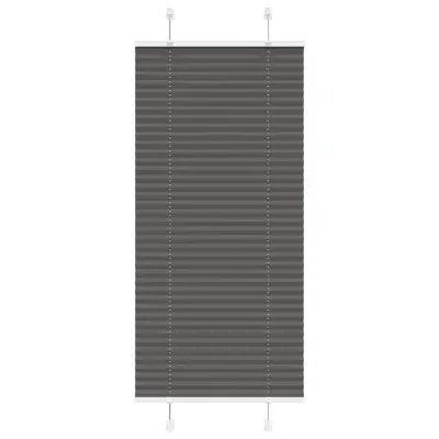 vidaXL Plisirana žaluzija črna 55x100 cm Širina tkanine 54,4 cm