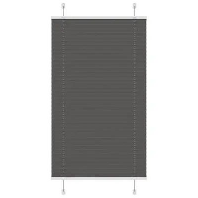 vidaXL Plisirana žaluzija črna 75x150 cm Širina tkanine 74,4 cm
