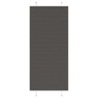 vidaXL Plisirana žaluzija črna 85x200 cm Širina tkanine 84,4 cm