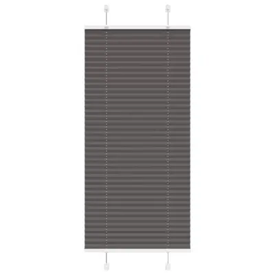 vidaXL Plisirana žaluzija črna 60x100 cm Širina tkanine 59,4 cm