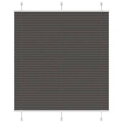 vidaXL Plisirana žaluzija črna 120x100 cm Širina tkanine 119,4 cm