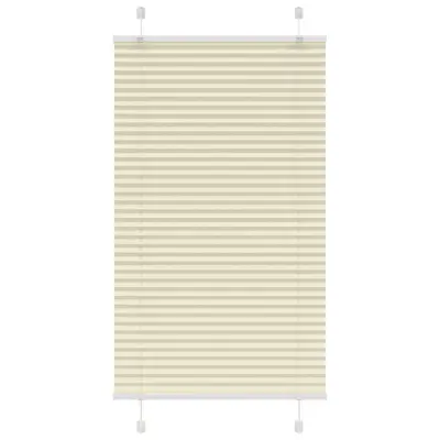 vidaXL Plisirana žaluzija Cream 75x100 cm Širina tkanine 74,4 cm