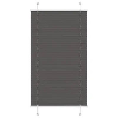 vidaXL Plisirana žaluzija črna 75x100 cm Širina tkanine 74,4 cm