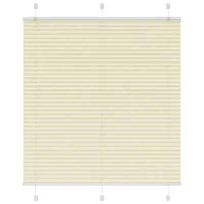 vidaXL Plisirana žaluzija Cream 115x100 cm Širina tkanine 114,4 cm