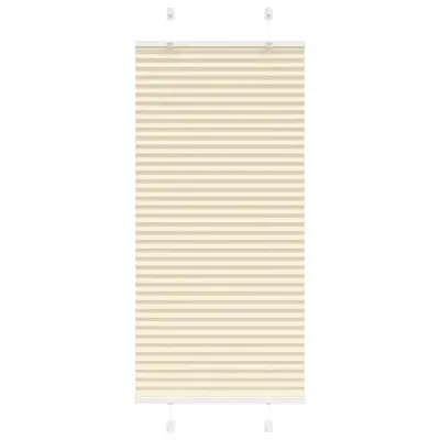vidaXL Plisirana žaluzija Cream 65x100 cm Širina tkanine 64,4 cm