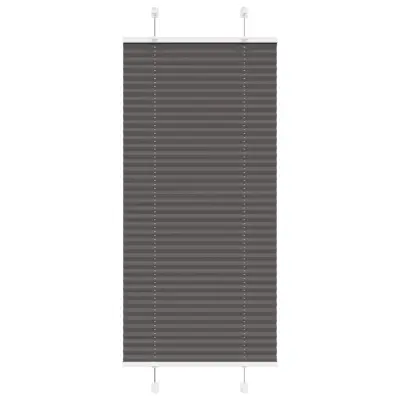 vidaXL Plisirana žaluzija črna 65x100 cm Širina tkanine 64,4 cm