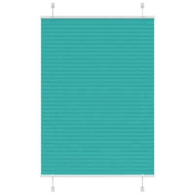 vidaXL Plisirana žaluzija Petrol Green 100x150 cm Širina tkanine