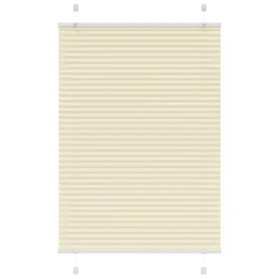 vidaXL Plisirana žaluzija Cream 85x100 cm Širina tkanine 84,4 cm