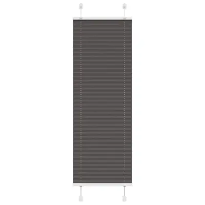 vidaXL Plisirana žaluzija črna 45x150 cm Širina tkanine 44,4 cm