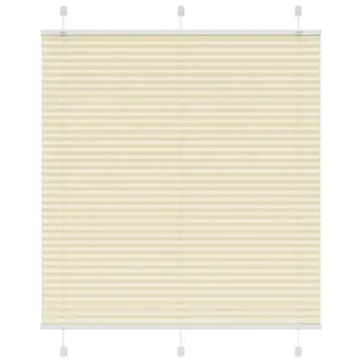 vidaXL Plisirana žaluzija Cream 115x150 cm Širina tkanine 114,4 cm