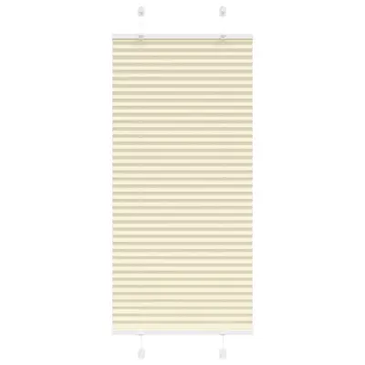 vidaXL Plisirana žaluzija Cream 55x100 cm Širina tkanine 54,4 cm