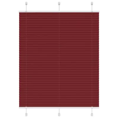 vidaXL Plisirana žaluzija Bordeaux Red 105x150 cm Širina tkanine