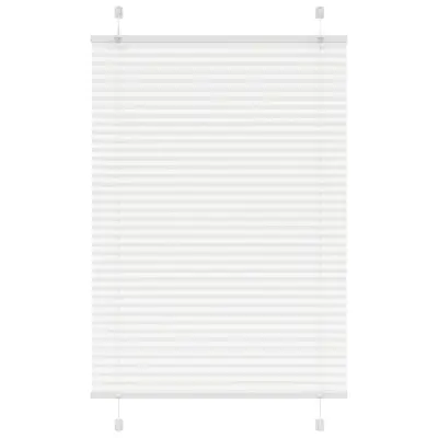 vidaXL Plisirana žaluzija Bela 100x150 cm Širina tkanine 99,4 cm