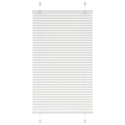 vidaXL Plisirana žaluzija Bela 75x100 cm Širina tkanine 74,4 cm