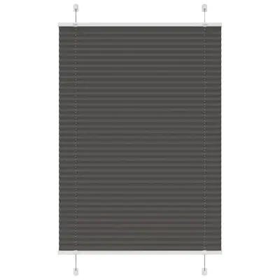vidaXL Plisirana žaluzija črna 85x150 cm Širina tkanine 84,4 cm