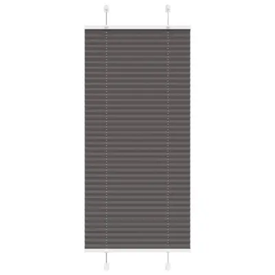 vidaXL Plisirana žaluzija črna 55x150 cm Širina tkanine 54,4 cm
