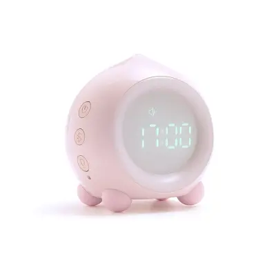 (Roza) Budilka Lumino Led Digitalna Lučka Za Prebujanje Nočna Lučka Za Dekleta Fantje Dan In Noč