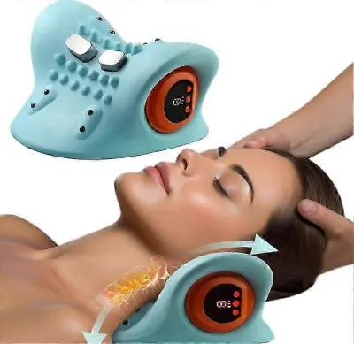 Ems Heat Therapy Massager Za Ramena In Vrat Za Moške In Ženske - Cervikalna Razbremenitev In Oprijem
