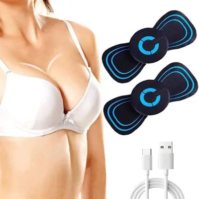 Ems Breast Massage Pad 6 Modes Adjustable Shaping Massager (2 Kosa)