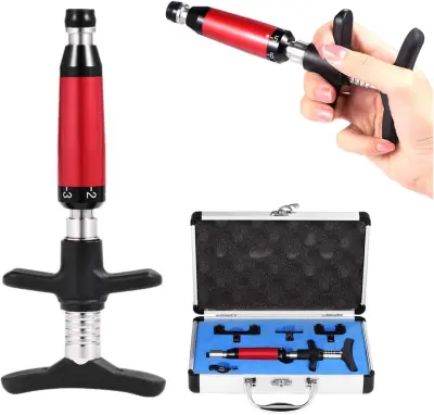 Kiropraktična Masažna Pištola Spine Activator 6 Stopenj 4 Glave (Rdeča)