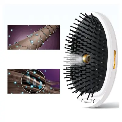 Prenosni Univerzalni Parni Spray Ion Hair Comb Anti-Static Hair Knot Electric Spray Vibration Massage