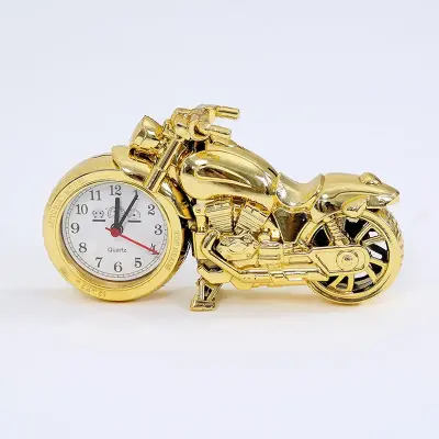 Namizna Ura 3D Plastična Motocikel Art Design Budilka Mute Retro