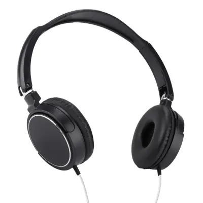Zložljive kompaktne žične slušalke s stereo HiFi glasbo, slušalke z naglavnim trakom, črne