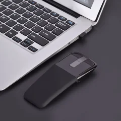 2,4 GHz Zložljiva brezžična Arc Touch Mouse Miške USB Sprejemnik Za pc Notebook Smart TV Črna
